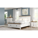NNEDSZ Virginia Bedside Nightstand 3 Drawers Storage Cabinet Shelf Side Table - White