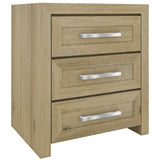 NNEDSZ Gracelyn Set of 2 Bedside Nightstand 3 Drawers Bed Storage Cabinet - Smoke