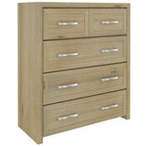 NNEDSZ Gracelyn Tallboy 5 Chest of Drawers Solid Wood Bedroom Storage Cabinet - Smoke
