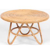 NNEDSZ Crocus Rattan Round Coffee Table 80cm - Natural