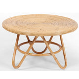 NNEDSZ Crocus Rattan Round Coffee Table 80cm - Natural