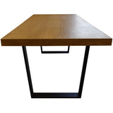 NNEDSZ Petunia  Dining Table 210cm Elm Timber Wood Black Metal Leg - Natural