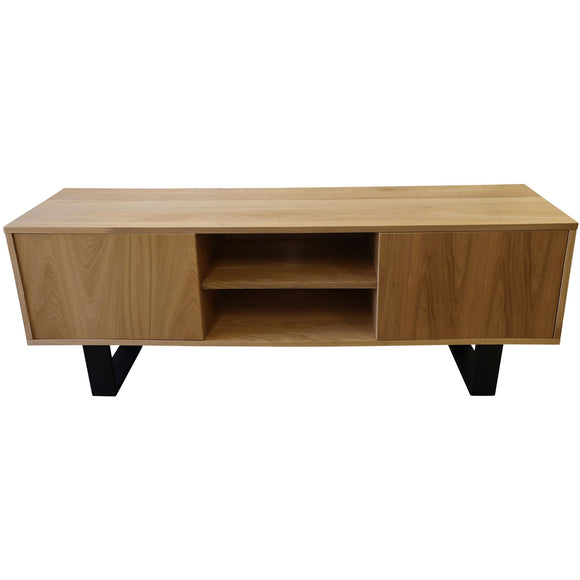 NNEDSZ Petunia  ETU Entertainment TV Unit 160cm Elm Timber Wood 2 Door - Natural