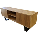 NNEDSZ Petunia  ETU Entertainment TV Unit 160cm Elm Timber Wood 2 Door - Natural