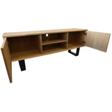 NNEDSZ Petunia  ETU Entertainment TV Unit 160cm Elm Timber Wood 2 Door - Natural