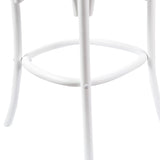 NNEDSZ Aster 2pc Crossback Bar Stools Dining Chair Solid Birch Timber Rattan Seat White