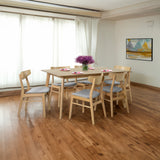 NNEDSZ 150cm Dining Table Scandinavian Style Solid Rubberwood Natural