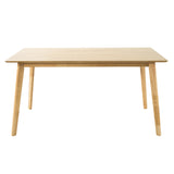 NNEDSZ 150cm Dining Table Scandinavian Style Solid Rubberwood Natural