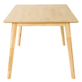 NNEDSZ 150cm Dining Table Scandinavian Style Solid Rubberwood Natural