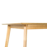 NNEDSZ 150cm Dining Table Scandinavian Style Solid Rubberwood Natural