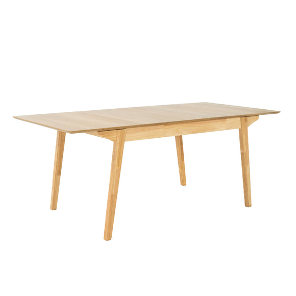 NNEDSZ Cusco 150cm - 190cm Extendable Dining Table Scandinavian Style Solid Rubberwood