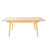 NNEDSZ Cusco 150cm - 190cm Extendable Dining Table Scandinavian Style Solid Rubberwood