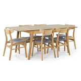 NNEDSZ Cusco 7pc Set Dining Set 150 - 190cm Extendable Table 6 Chair Scandinavian Style