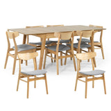 NNEDSZ Cusco 9pc Set Dining Set 150 - 190cm Extendable Table 8 Chair Scandinavian Style