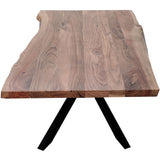 NNEDSZ Lantana Coffee Table 130cm Live Edge Solid Acacia Timber Wood Metal Leg -Natural