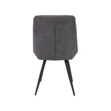 NNEDSZ Helenium Dining Chair Set of 2 Fabric Seat with Metal Frame - Graphite