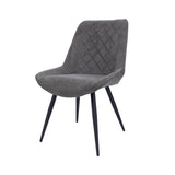NNEDSZ Helenium Dining Chair Set of 4 Fabric Seat with Metal Frame - Graphite