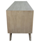 NNEDSZ Tyler 166cm ETU Entertainment TV Unit 2 Door Solid Acacia Timber Brushed Smoke