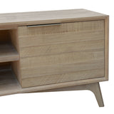 NNEDSZ Tyler 166cm ETU Entertainment TV Unit 2 Door Solid Acacia Timber Brushed Smoke