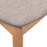 NNEDSZ Emilio 2pc Set Dining Chair Fabric Seat Scandinavian Style Solid Ash Wood Oak