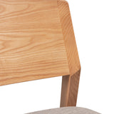 NNEDSZ Emilio 4pc Set Dining Chair Fabric Seat Scandinavian Style Solid Ash Wood Oak