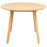 NNEDSZ Oscar 5pc Dining Set 100cm Round Table 4 Chair Fabric Seat Scandinavian Style