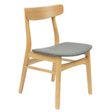 NNEDSZ Oscar 7pc Dining Set 150cm Table 6 Chair Fabric Seat Scandinavian Style