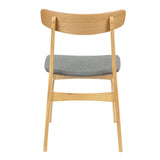 NNEDSZ Oscar 7pc Dining Set 150cm Table 6 Chair Fabric Seat Scandinavian Style