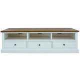 NNEDSZ Norah ETU Entertainment TV Unit 180cm 3 Drawer Solid Acacia Timber Wood