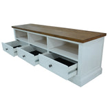 NNEDSZ Norah ETU Entertainment TV Unit 180cm 3 Drawer Solid Acacia Timber Wood