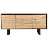 NNEDSZ Aconite Buffet Table 180cm 2 Door 3 Drawer Solid Messmate Timber Wood - Natural