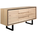 NNEDSZ Aconite Buffet Table 180cm 2 Door 3 Drawer Solid Messmate Timber Wood - Natural