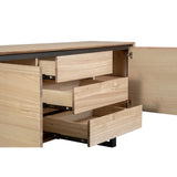 NNEDSZ Aconite Buffet Table 180cm 2 Door 3 Drawer Solid Messmate Timber Wood - Natural