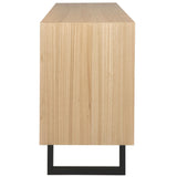 NNEDSZ Aconite Buffet Table 180cm 2 Door 3 Drawer Solid Messmate Timber Wood - Natural