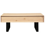 NNEDSZ Aconite Coffee Table 120cm 2 Drawers Solid Messmate Timber Wood - Natural