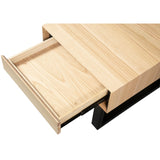 NNEDSZ Aconite Lamp Side Sofa End Table 60cm Solid Messmate Timber Wood - Natural