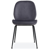 NNEDSZ Remy Dining Chair Set of 6 Fabric Seat with Metal Frame - Charcoal