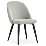 NNEDSZ Erin Dining Chair Set of 4 Fabric Seat with Metal Frame - Quartz
