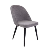 NNEDSZ Erin Dining Chair Set of 4 Fabric Seat with Metal Frame - Fog