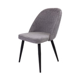 NNEDSZ Erin Dining Chair Set of 4 Fabric Seat with Metal Frame - Fog