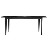 NNEDSZ Claire Dining Table 180cm Solid Oak Wood Home Dinner Furniture - Black
