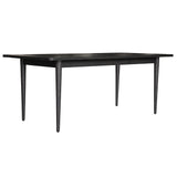 NNEDSZ Claire Dining Table 180cm Solid Oak Wood Home Dinner Furniture - Black