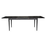 NNEDSZ Claire Dining Table Extendable 170-230cm Solid Oak Wood Furniture - Black