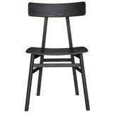 NNEDSZ Claire Dining Chair Set of 4 Solid Oak Wood Timber Seat Furniture - Black