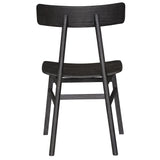 NNEDSZ Claire Dining Chair Set of 8 Solid Oak Wood Timber Seat Furniture - Black