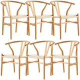 NNEDSZ Anemone  Set of 6 Wishbone Dining Chair Beech Timber Replica Hans Wenger Natural