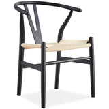 NNEDSZ Anemone  Set of 2 Wishbone Dining Chair Beech Timber Replica Hans Wenger - Black