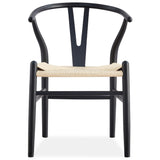 NNEDSZ Anemone  Set of 4 Wishbone Dining Chair Beech Timber Replica Hans Wenger - Black