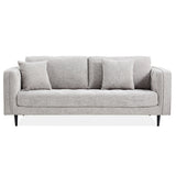 NNEDSZ Jolie 3 Seater Sofa Fabric Uplholstered Lounge Couch - Quartz