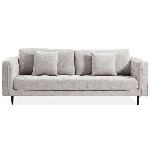 NNEDSZ Jolie XL Size 3 Seater Sofa Fabric Uplholstered Lounge Couch - Quartz